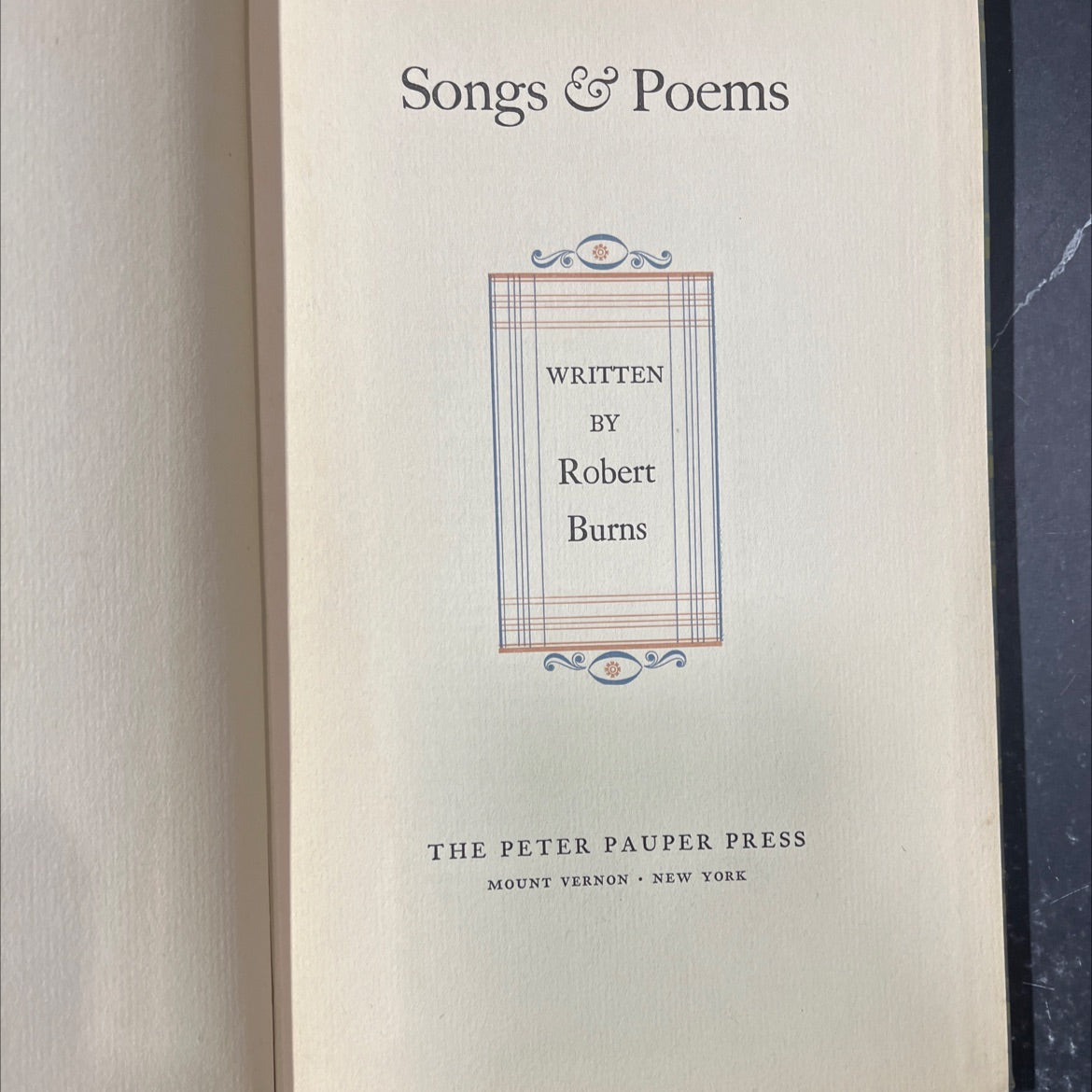 songs & poems book, by Robert Burns, unknown Hardcover image 2