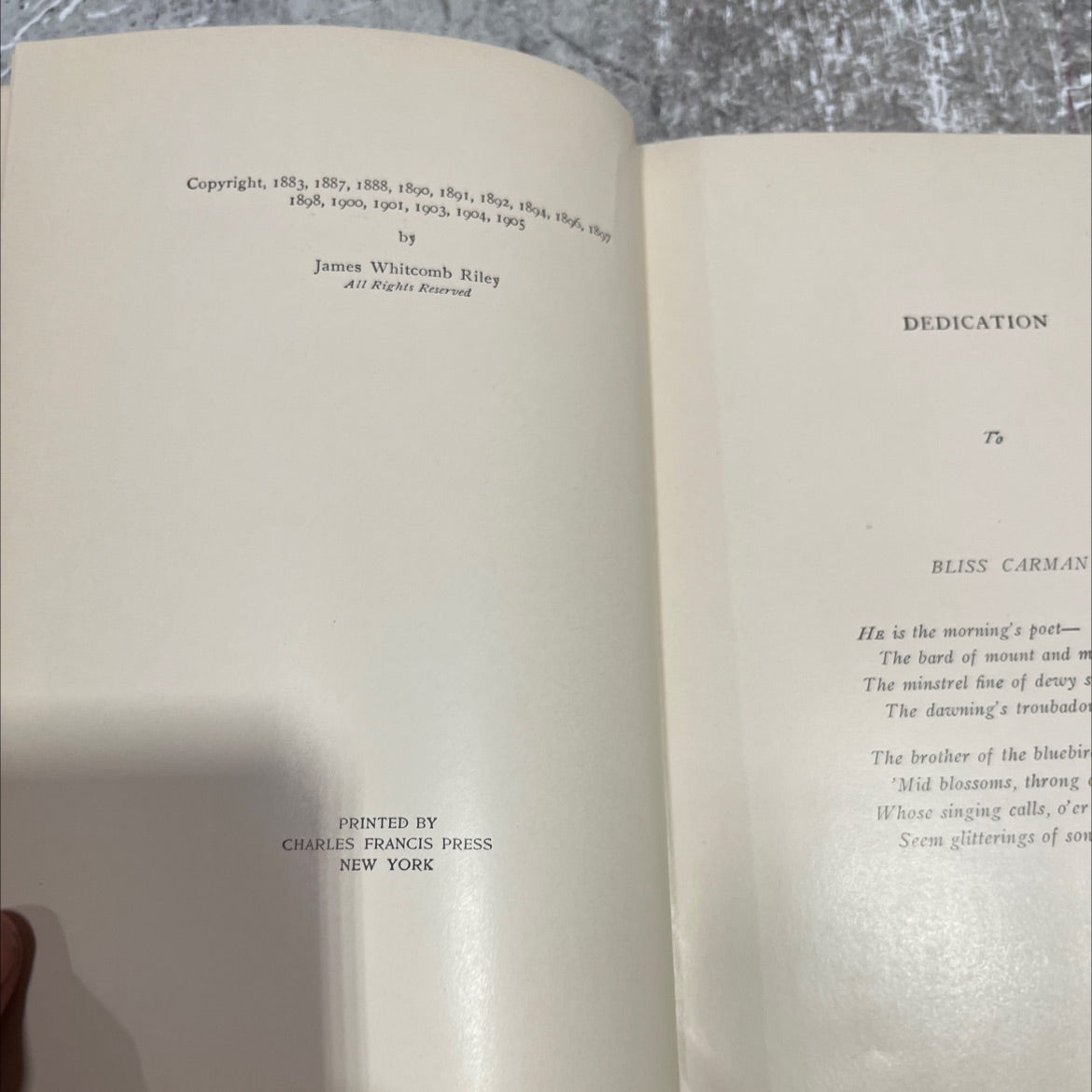 songs o' cheer book, by james whitcomb riley, 1905 Hardcover image 3