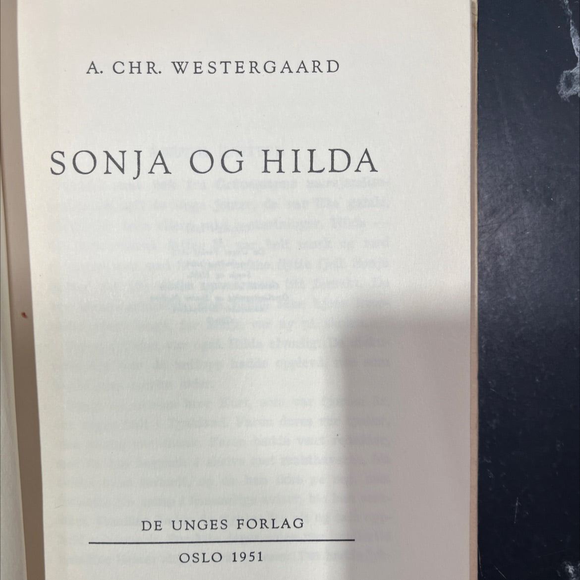 sonja and hilda book, by a. chr. westergaard, 1951 Hardcover image 2