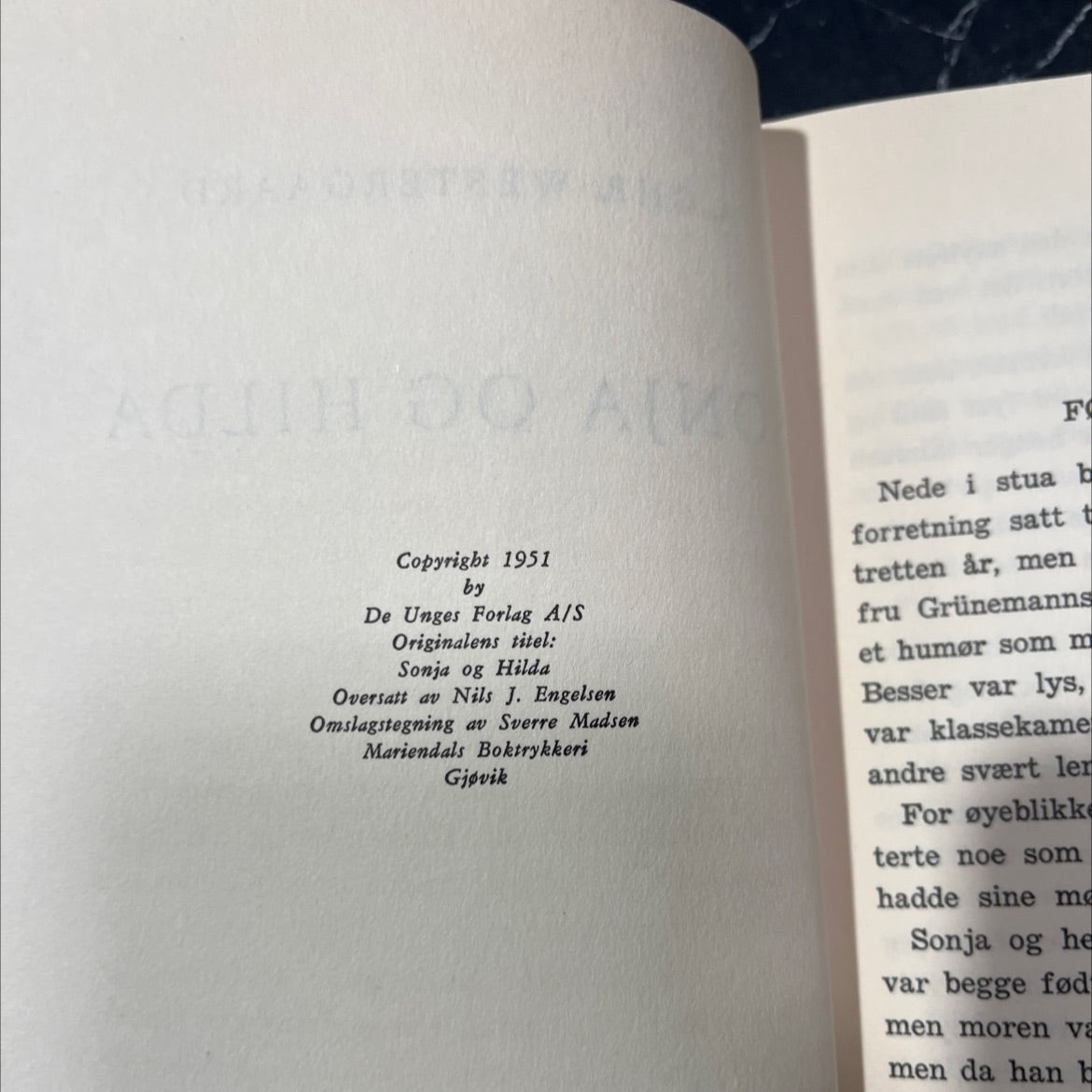 sonja and hilda book, by a. chr. westergaard, 1951 Hardcover image 3