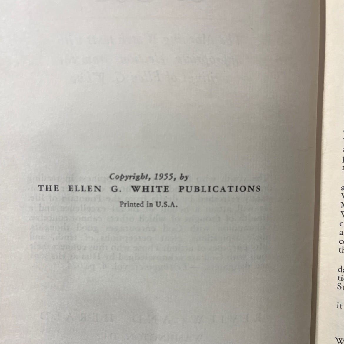 sons and daughters of god book, by ellen g. white, 1955 Hardcover image 3