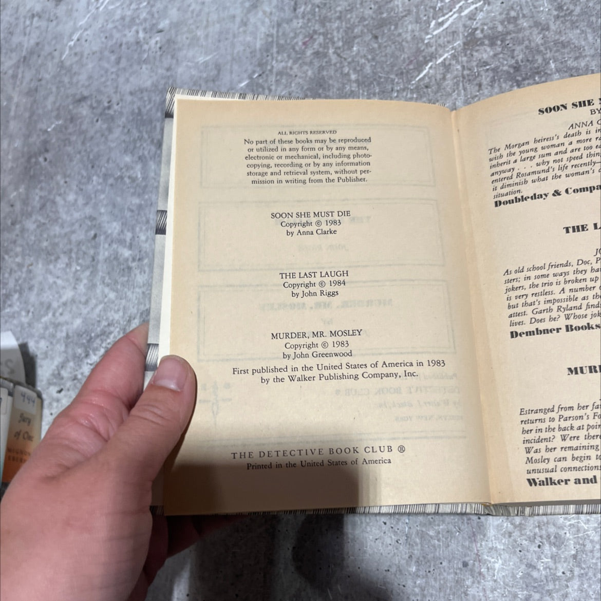 soon she must die book, by anna clarke, 1983 Hardcover image 3