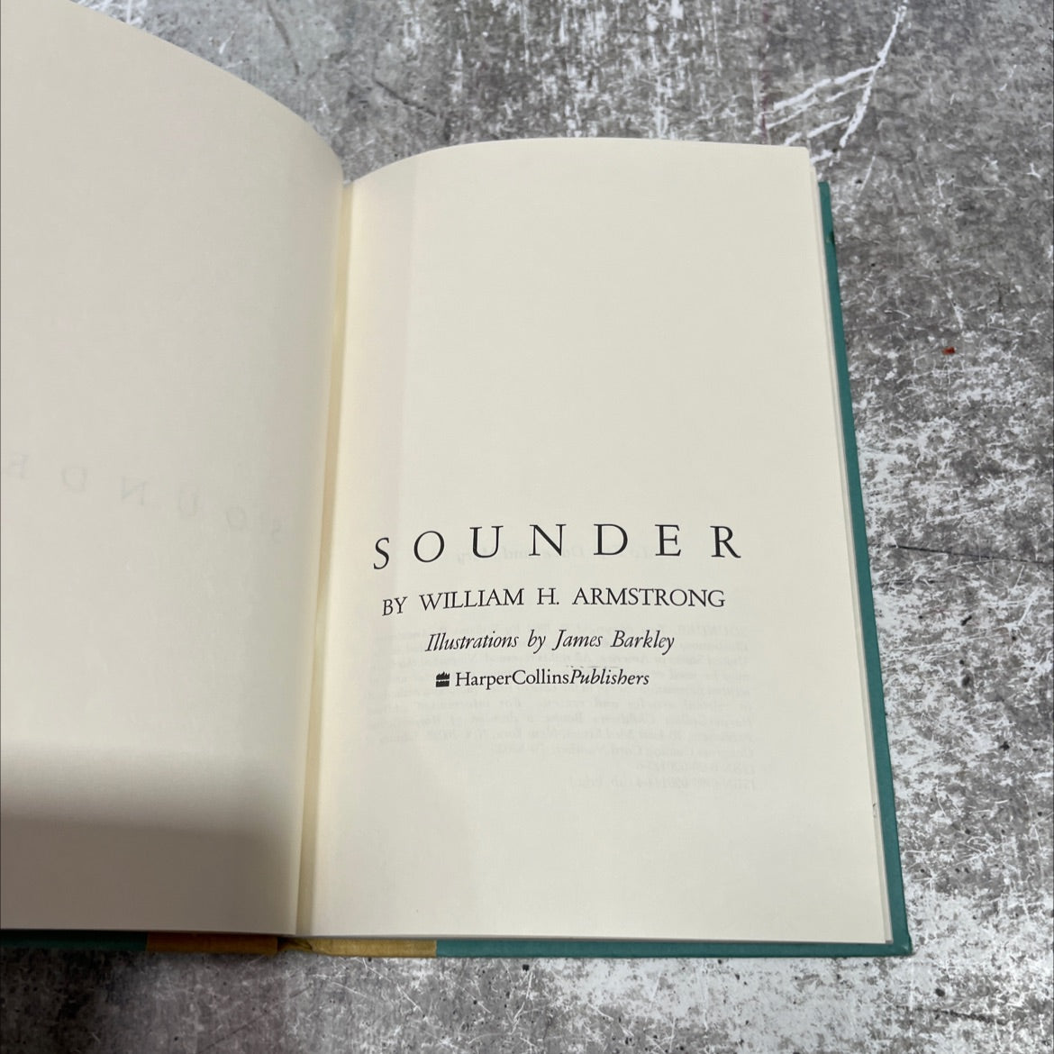 sounder book, by william h. armstrong, 1969 Hardcover image 2