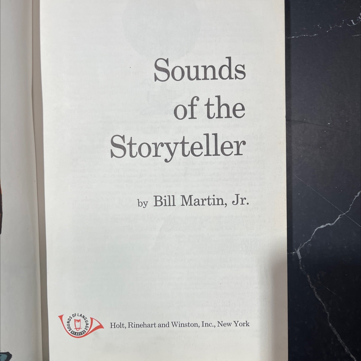 sounds of the storyteller book, by Bill Martin Jr., 1966 Hardcover image 2