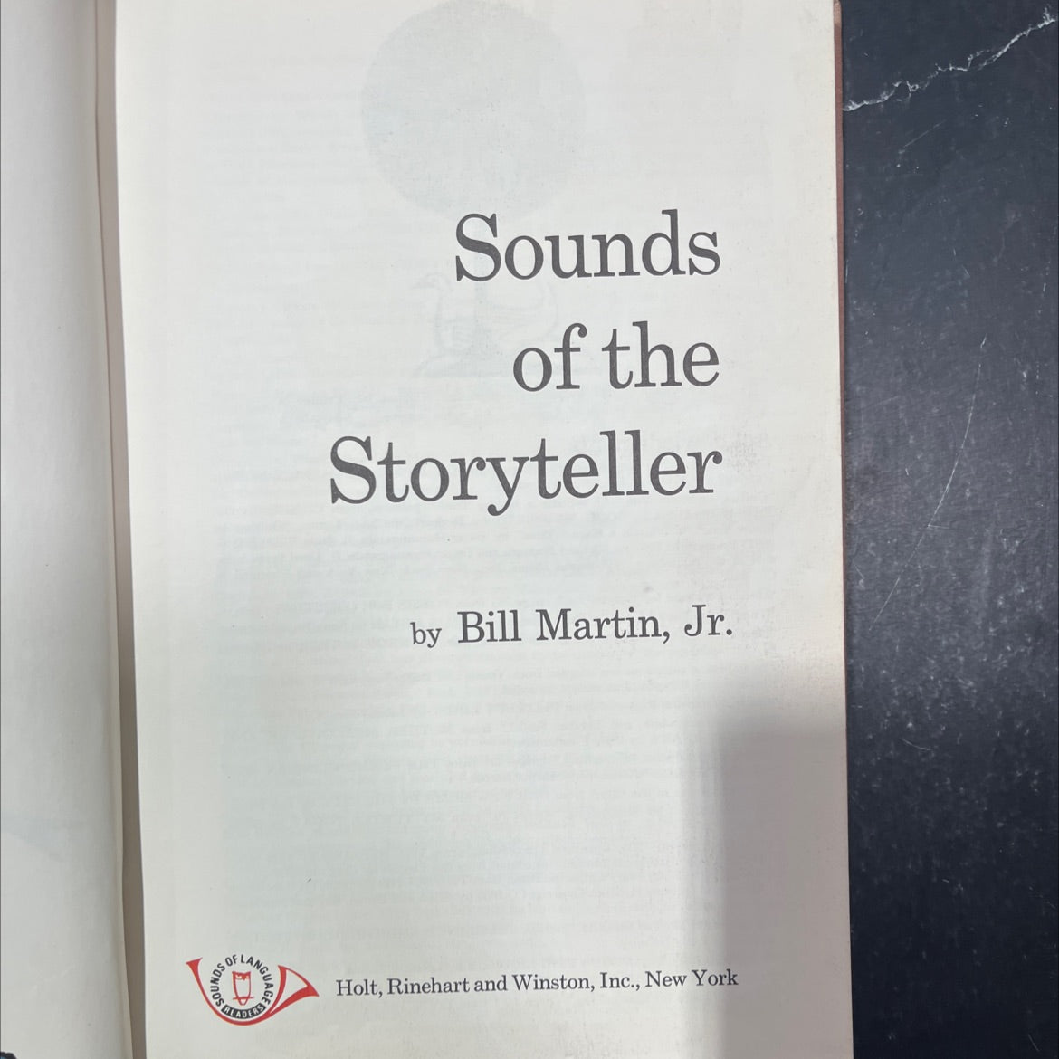 sounds of the storyteller book, by Bill Martin, Jr., 1966 Hardcover image 2