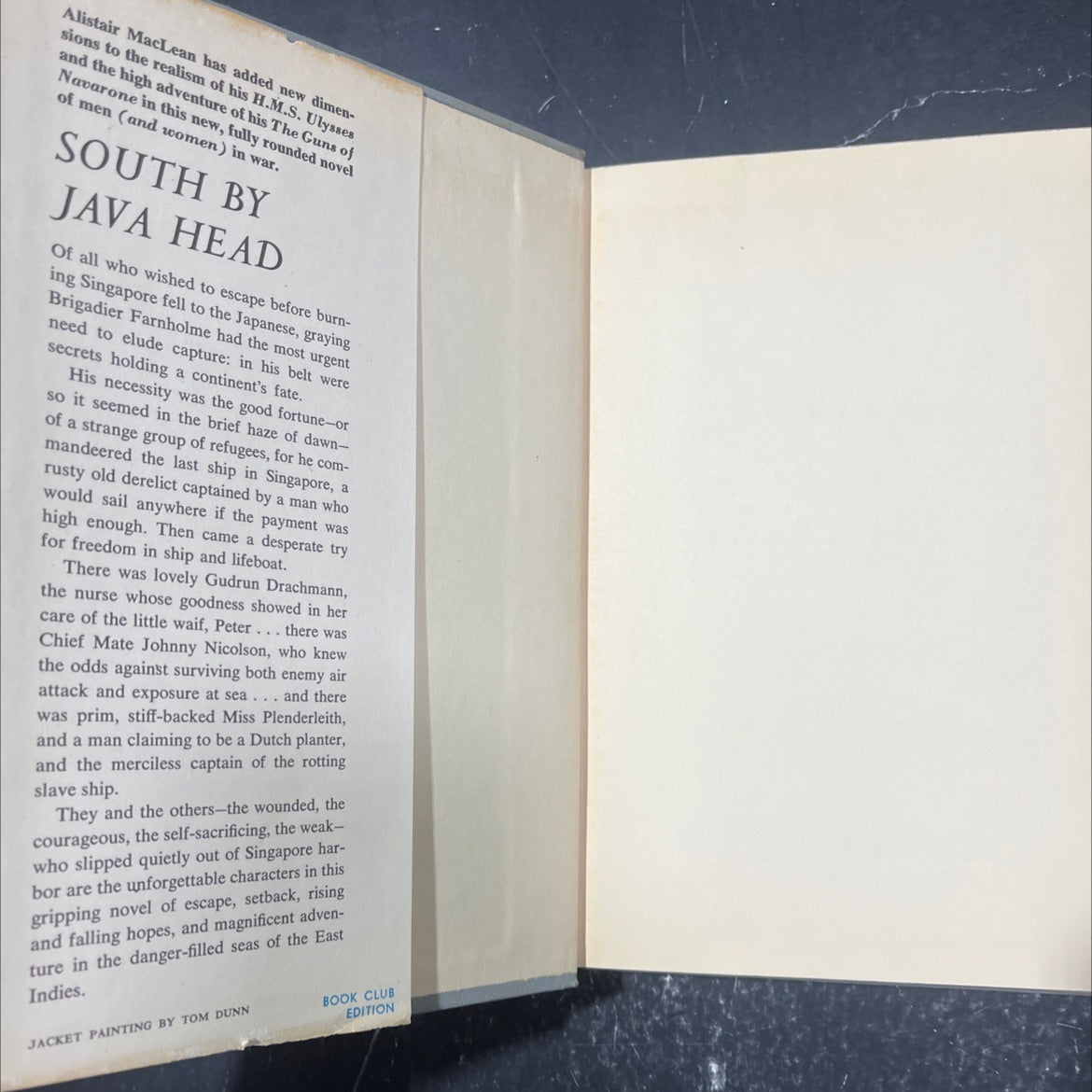 south by java head book, by Alistair MacLean, 1958 Hardcover image 4