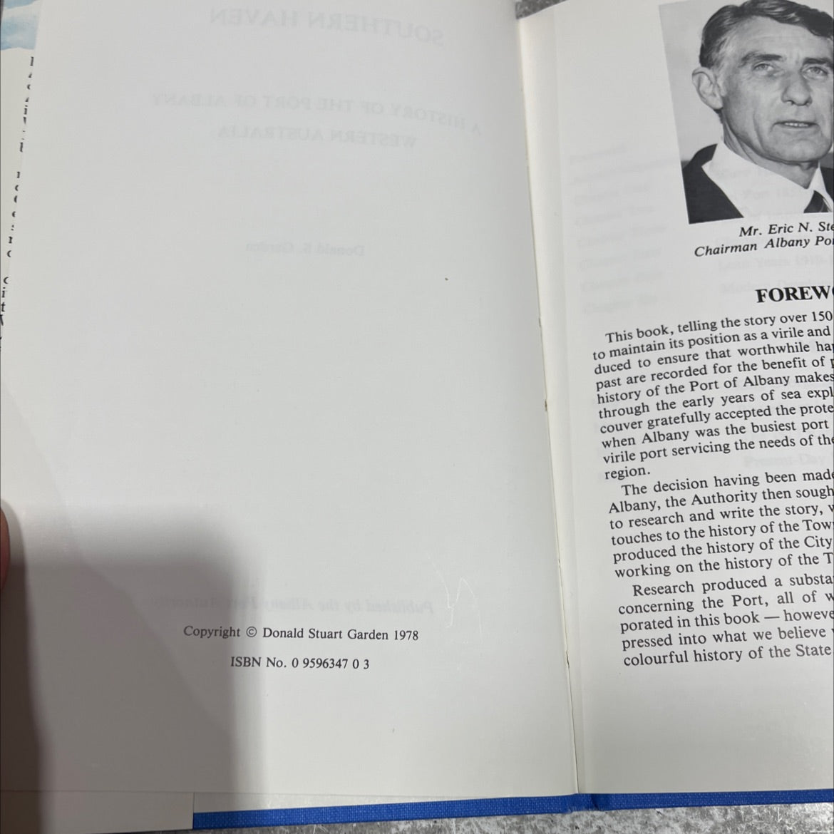 southern haven a history of the port of albany western australia book, by Donald S. Garden, 1978 Hardcover image 3