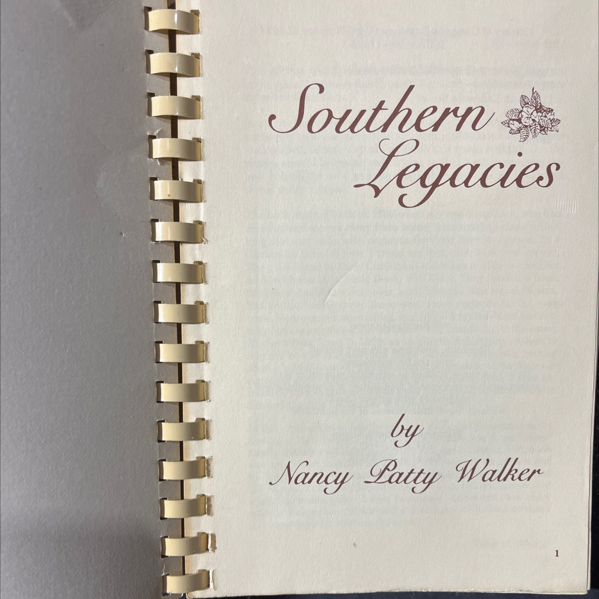southern legacies book, by nancy patty walker, 1982 Paperback image 2