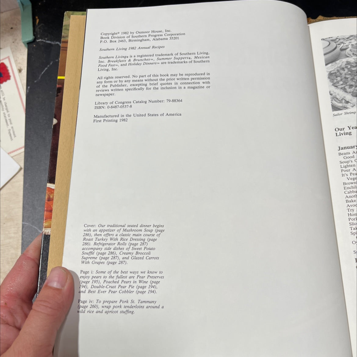 southern living 1982 annual recipes book, by oxmoor house, inc., 1982 Hardcover image 3