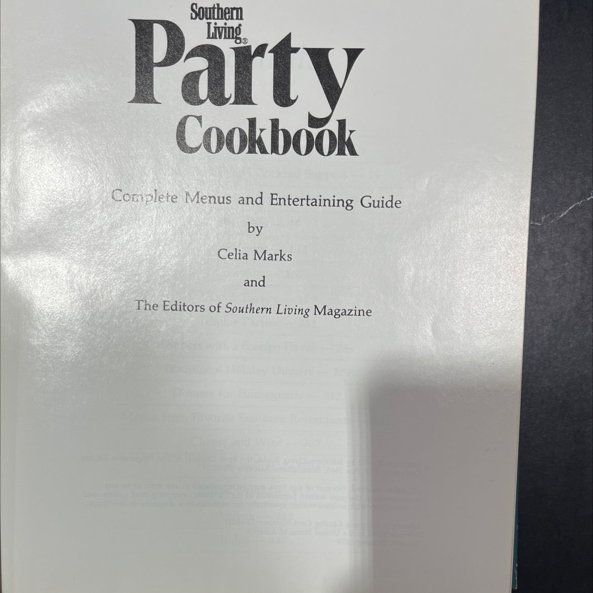 southern living party cookbook complete menus and entertaining guide book, by celia marks and the editors of southern image 2
