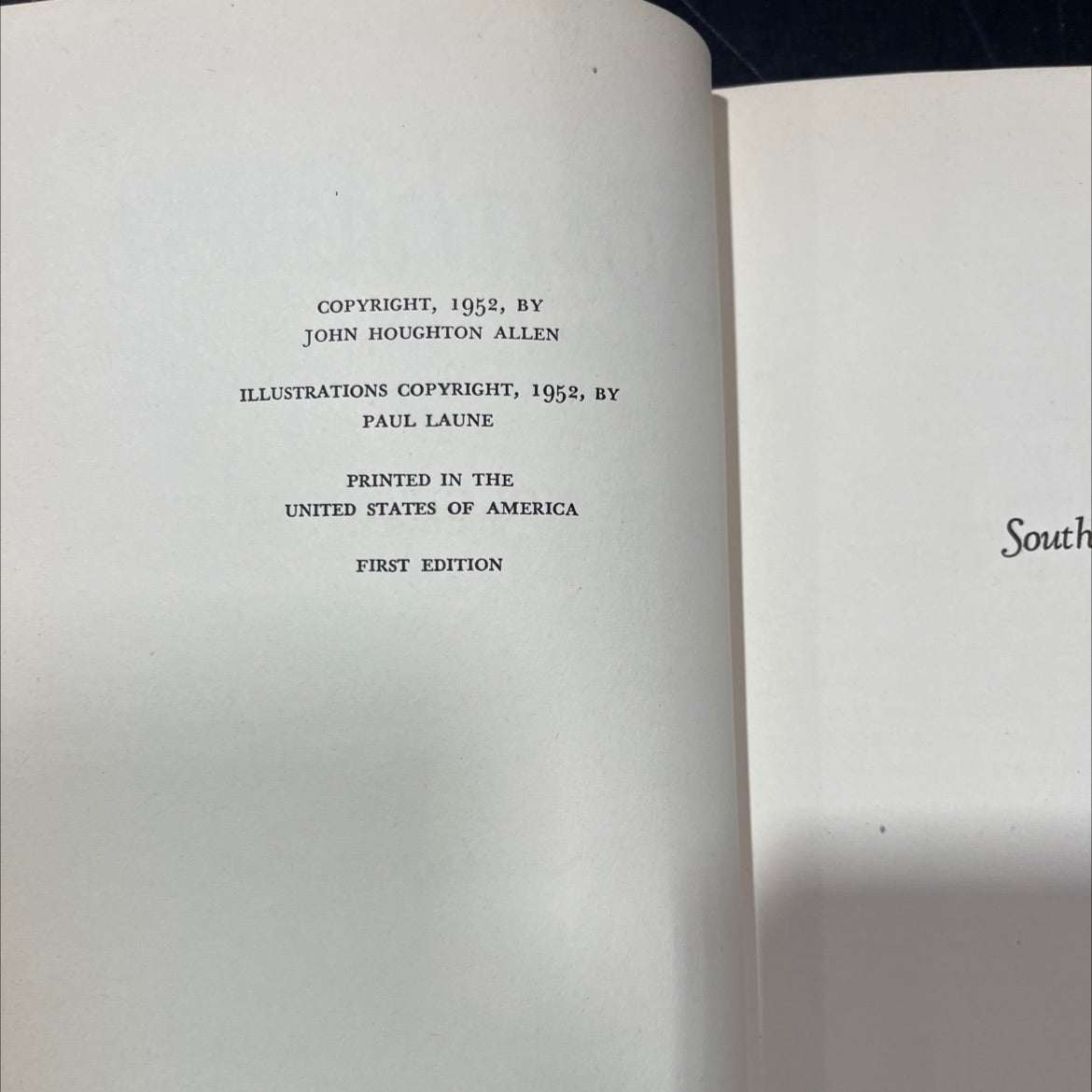 southwest book, by john houghton allen, 1952 Hardcover image 3