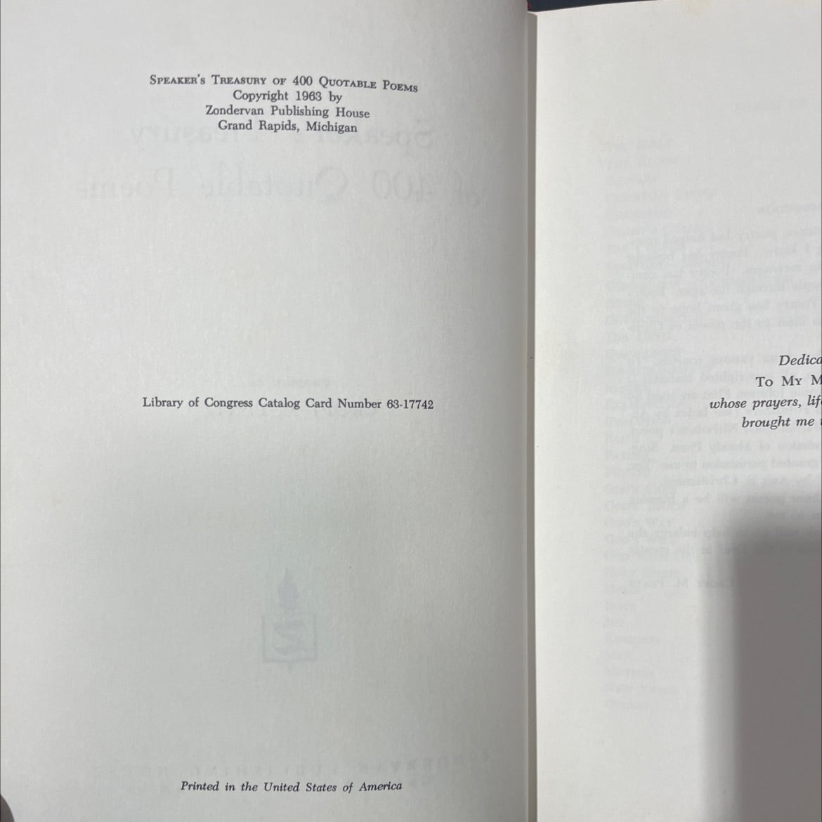 speaker's treasury of 400 quotable poems book, by croft m. pentz, 1963 Hardcover image 3