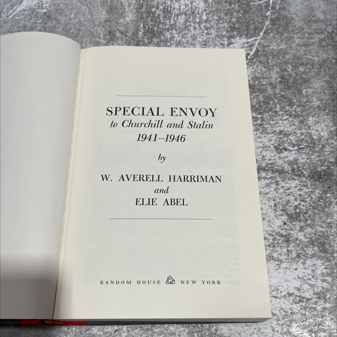 special envoy to churchill and stalin 1941-1946 book, by w. averell harriman and elie abel, 1975 Hardcover image 2