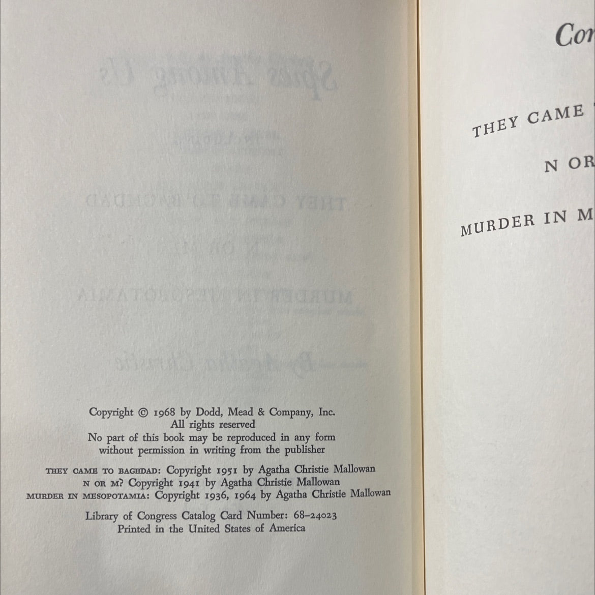 spies among us including a complete novels: they came to baghdad nor mp murder in mesopotamia book, by agatha christie, image 3
