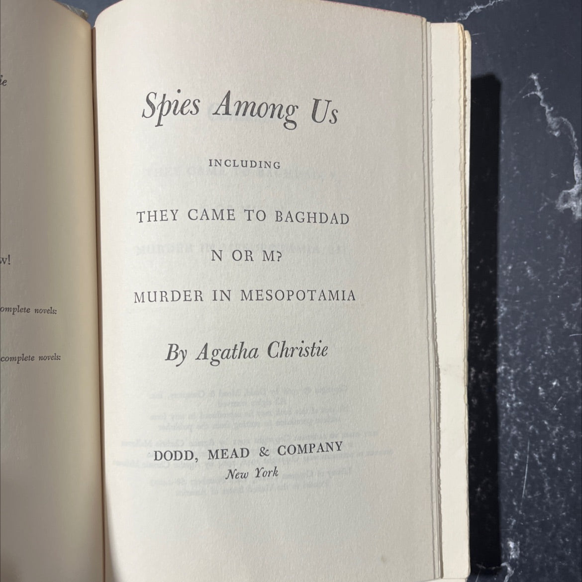 spies among us including a complete novels: they came to baghdad nor mp murder in mesopotamia book, by agatha christie, image 2