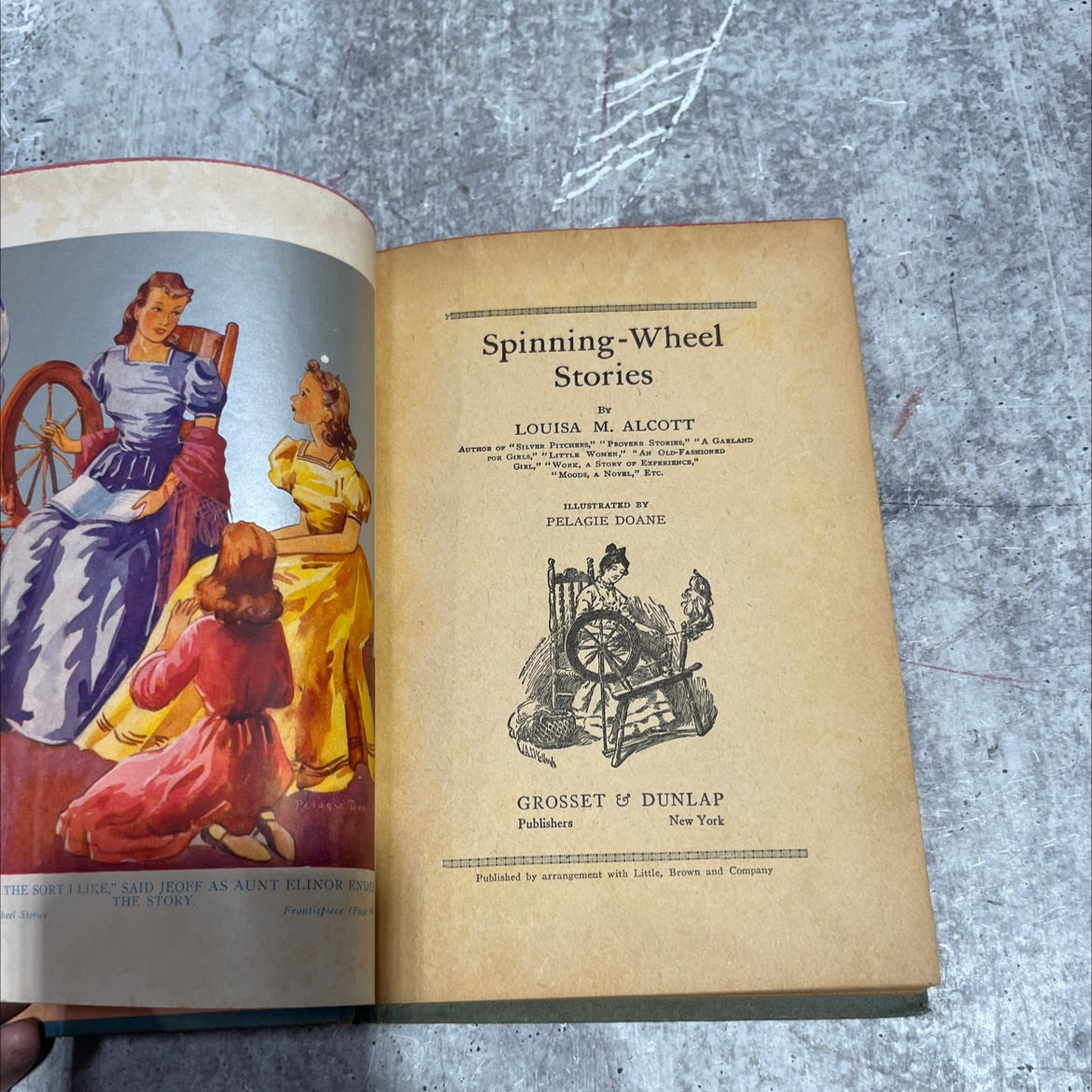 spinning-wheel stories book, by louisa m. alcott, 1908 Hardcover image 2