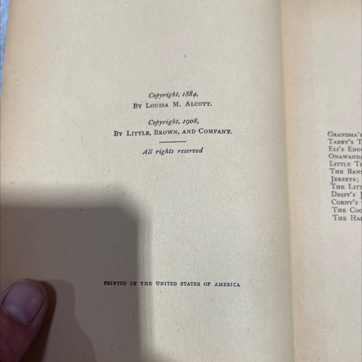 spinning-wheel stories book, by louisa m. alcott, 1908 Hardcover image 3