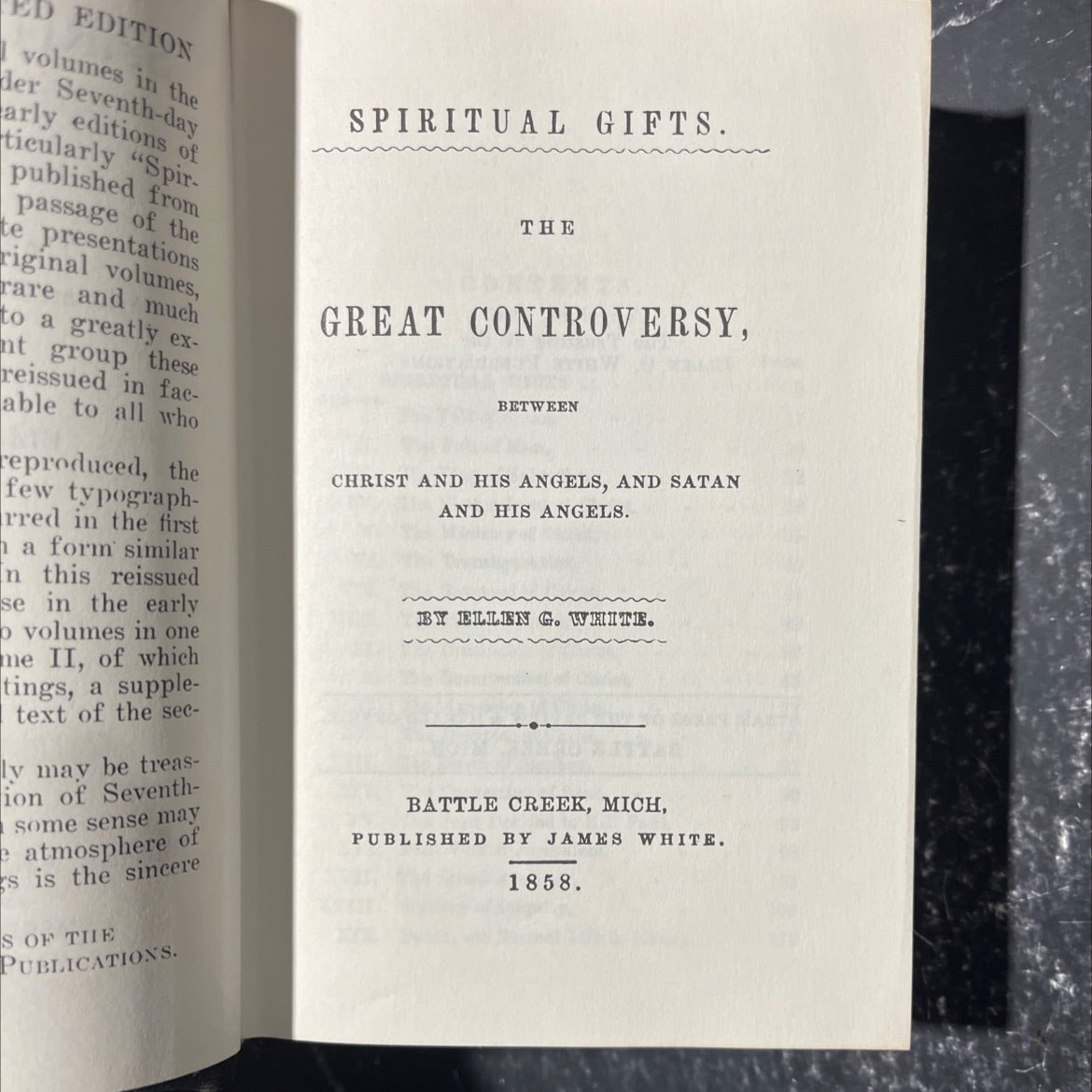 spiritual gifts: the great controversy between christ and his angels, and satan and his angels book, by ellen g. white, image 2