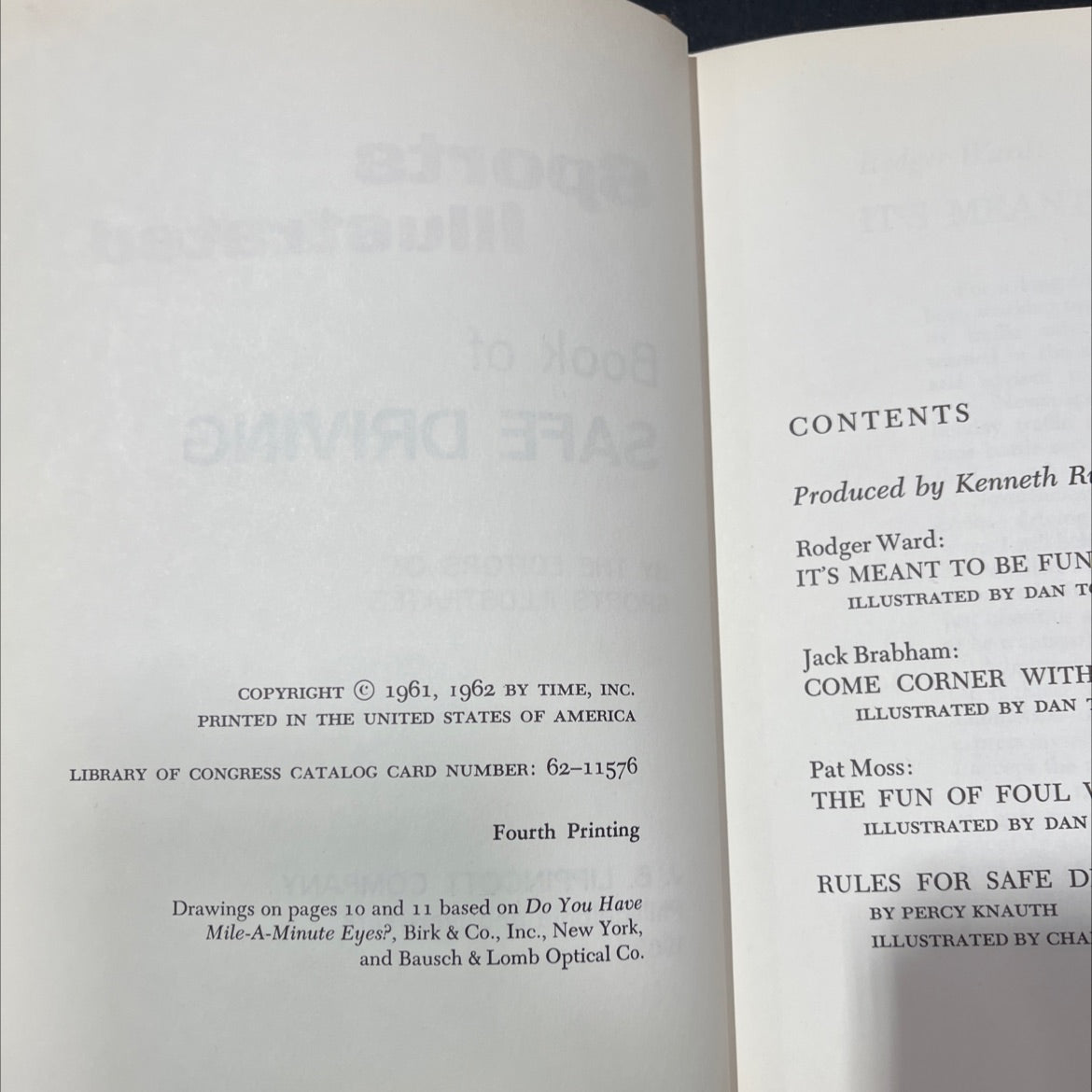 sports illustrated book of safe driving book, by editors of sports illustrated, 1962 Hardcover image 3