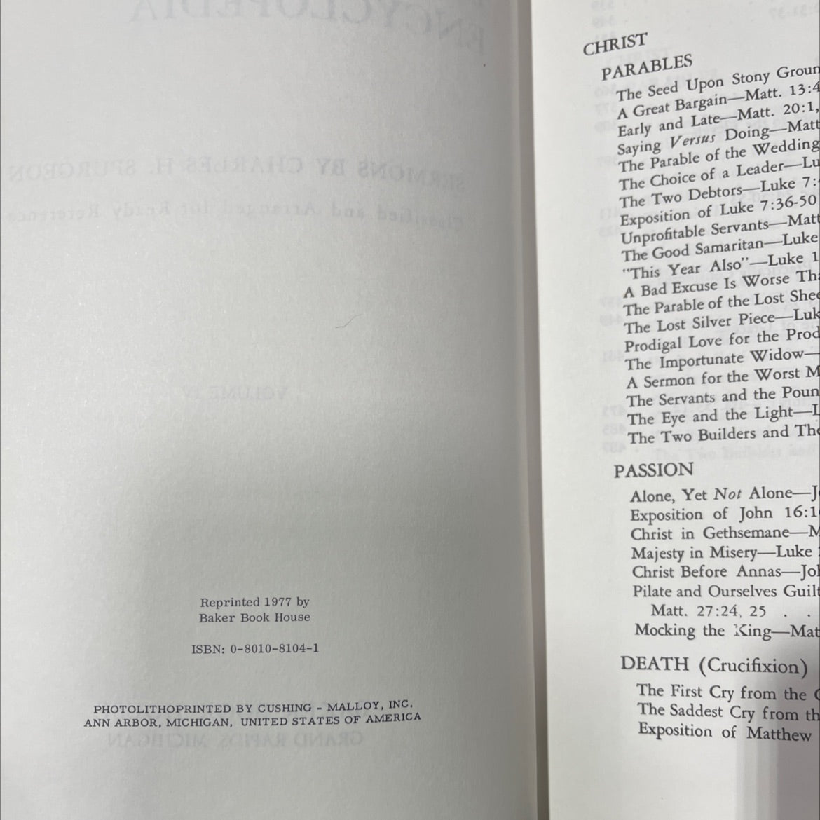 spurgeon's expository encyclopedia sermons by charles h. spurgeon classified and arranged for ready reference volume iv image 3