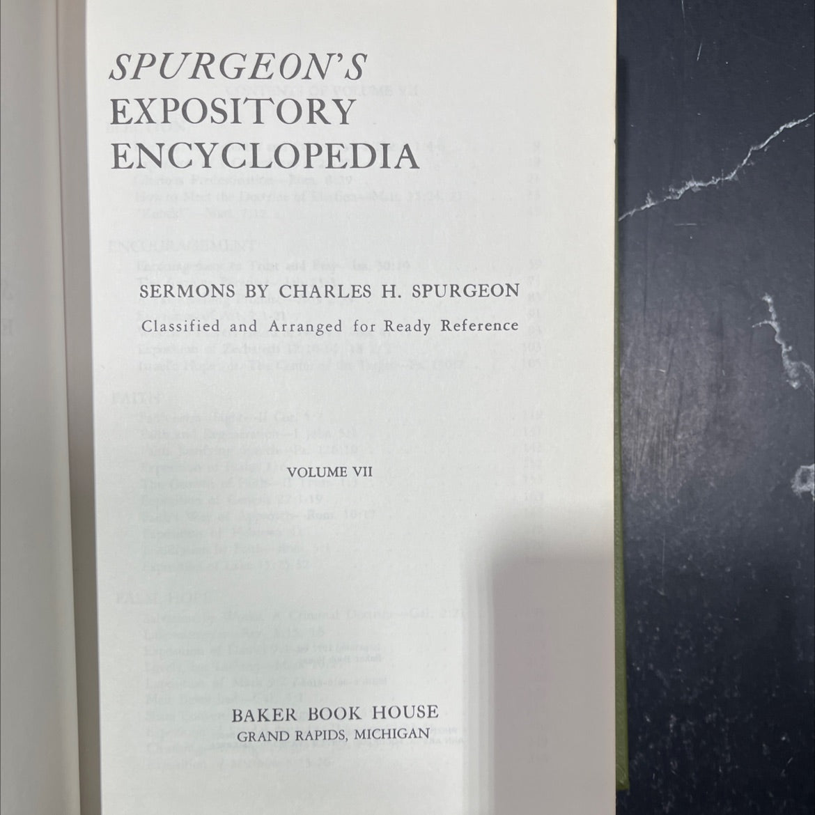 spurgeon's expository encyclopedia sermons by charles h. spurgeon classified and arranged for ready reference volume image 2