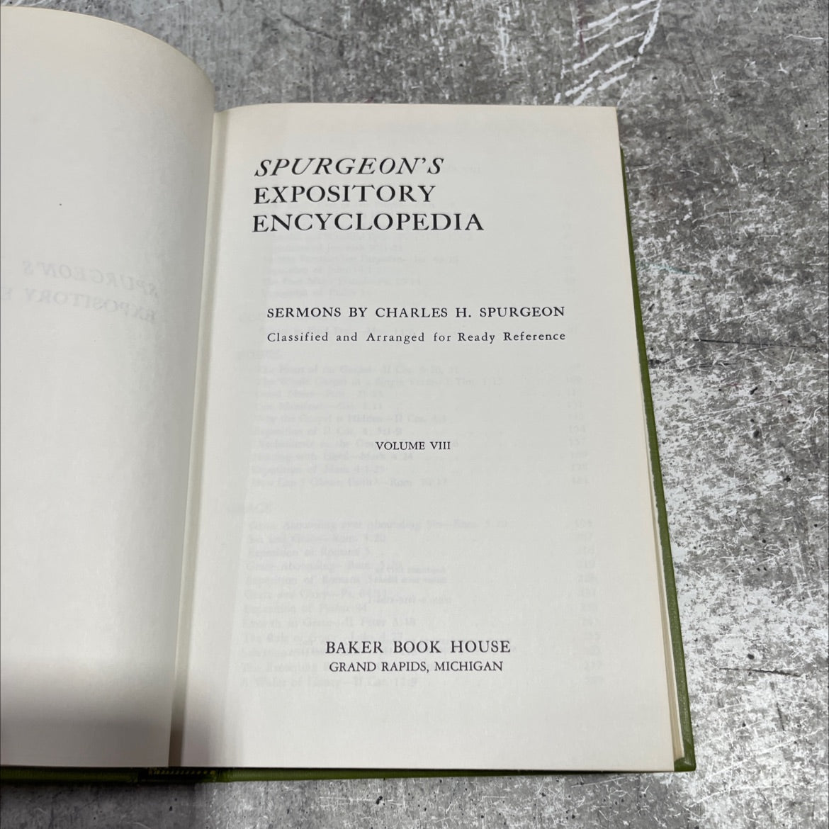 spurgeon's expository encyclopedia sermons by charles h. spurgeon classified and arranged for ready reference volume image 2