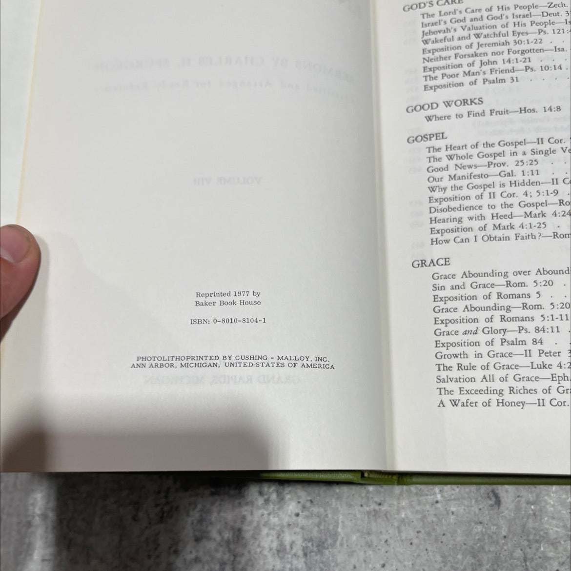 spurgeon's expository encyclopedia sermons by charles h. spurgeon classified and arranged for ready reference volume image 3