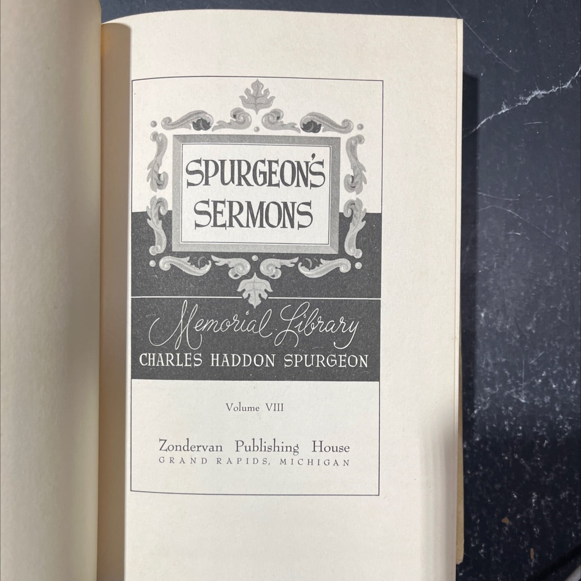 spurgeon's sermons memorial library volume viii book, by charles haddon spurgeon, 1970 Hardcover image 2
