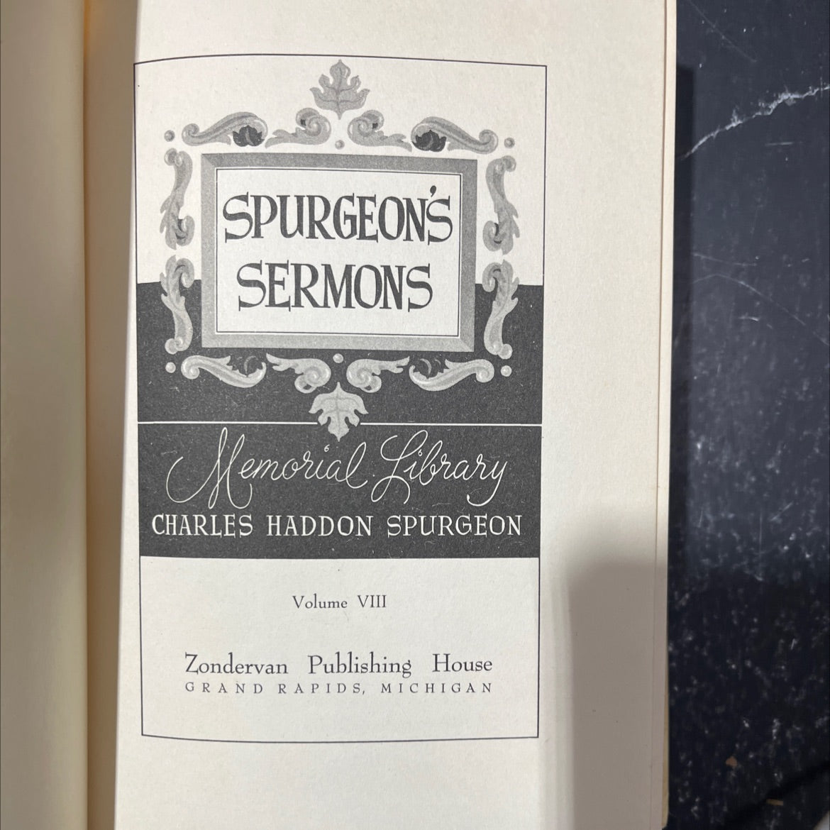 spurgeon's sermons memorial library volume viii book, by charles haddon spurgeon, 1970 Hardcover image 3