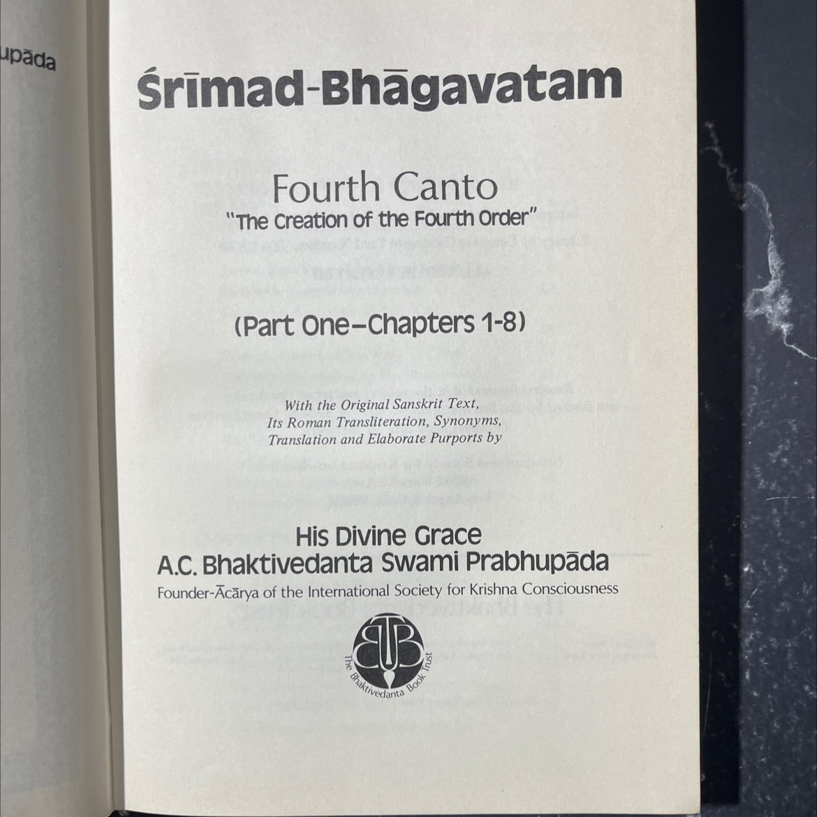 srimad-bhagavatam fourth canto \"the creation of the fourth order\" (part one-chapters 1-8) book, by a.c. bhaktivedanta image 2