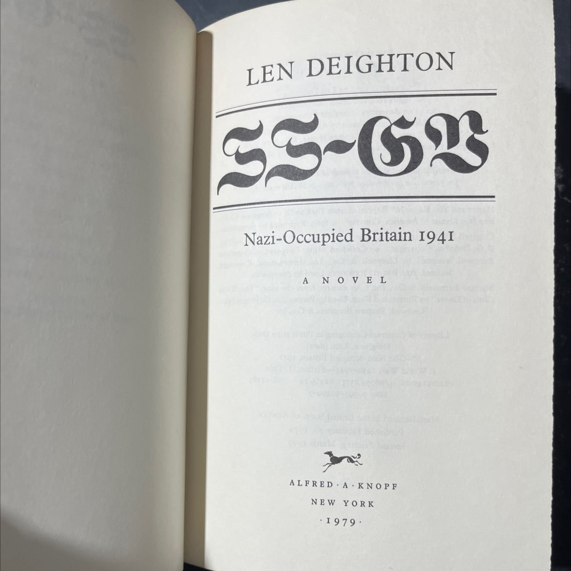 ss-gb: nazi-occupied britain, 1941 book, by len deighton, 1979 Hardcover image 2