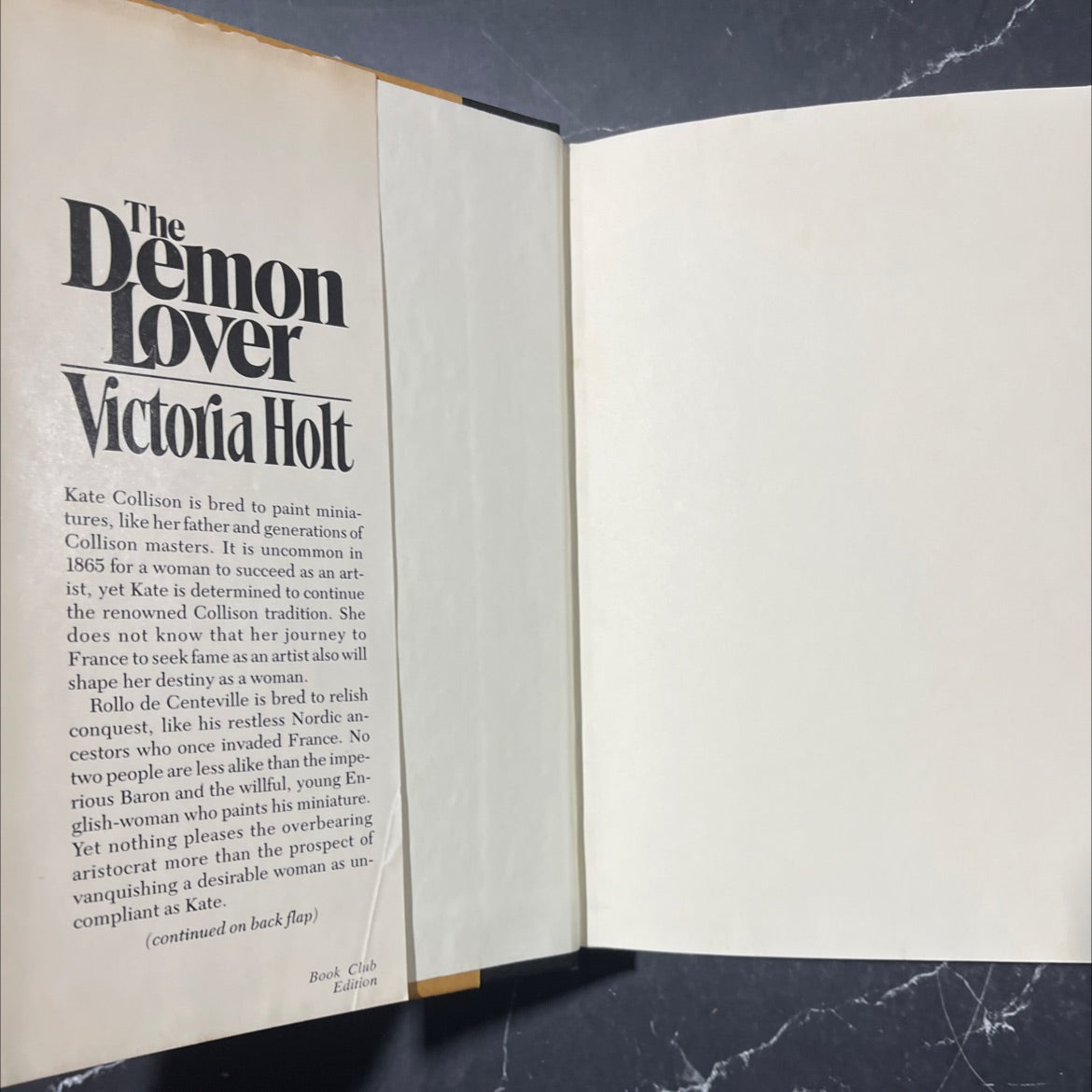 ss the demon lover book, by victoria holt, 1982 Hardcover image 4