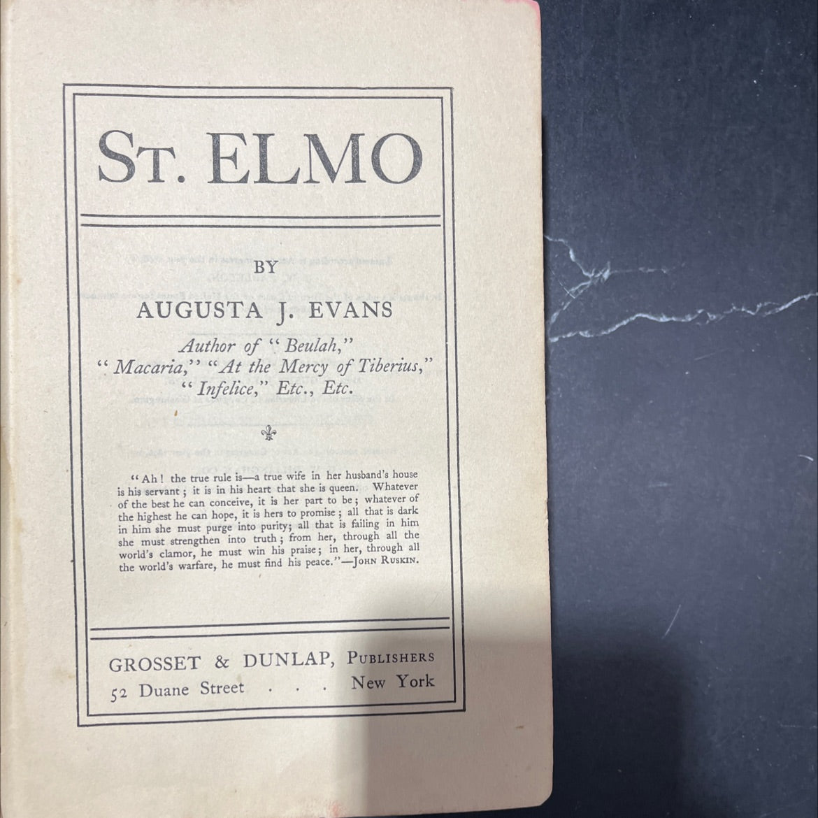 st. elmo book, by augusta j. evans, 1896 Hardcover image 2