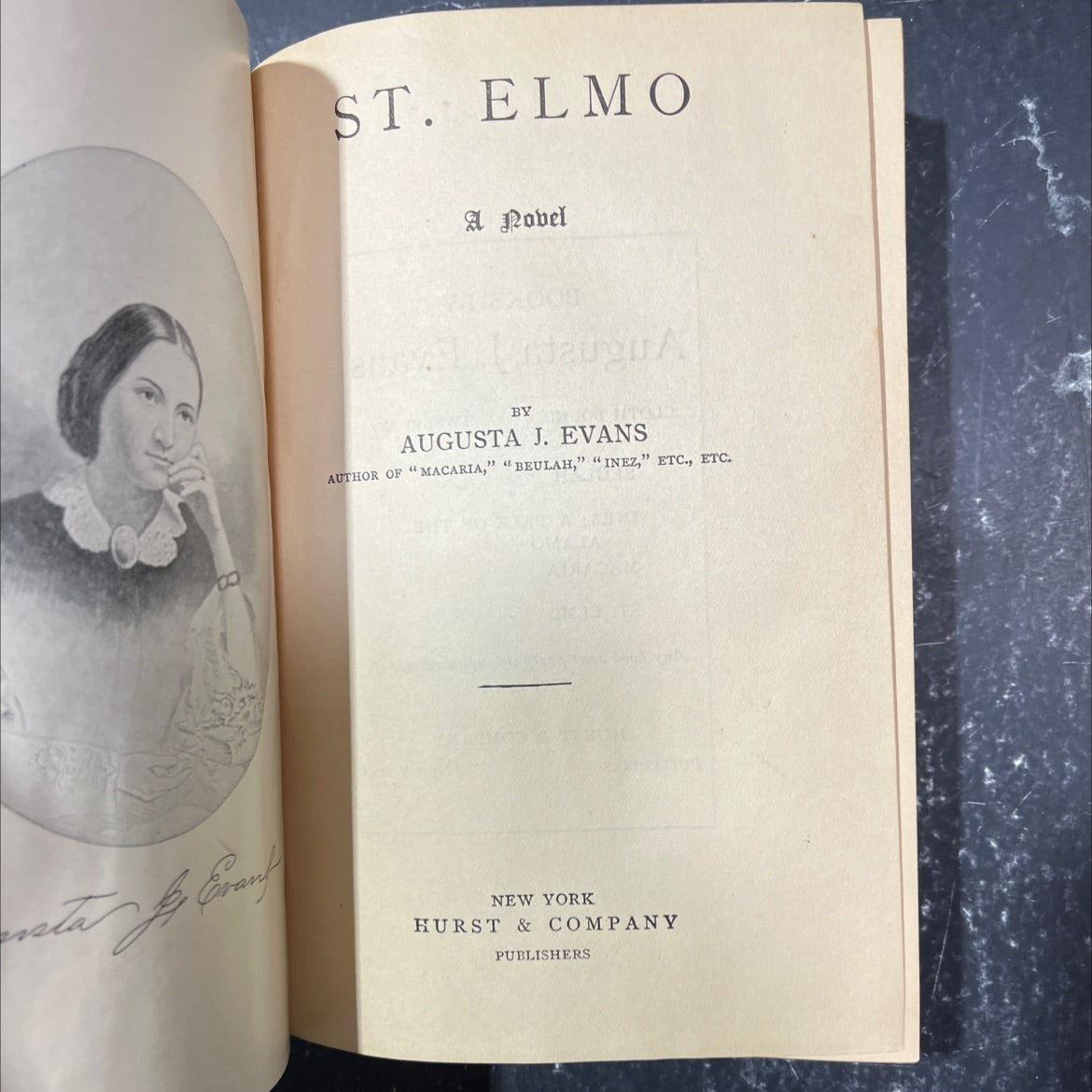st. elmo book, by augusta j. evans, unknown Hardcover image 2