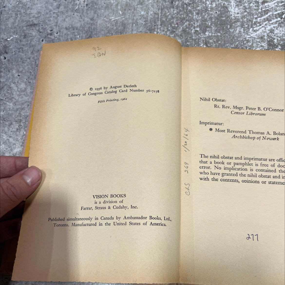 st. ignatius and the company of jesus book, by august derleth, 1962 Hardcover image 3