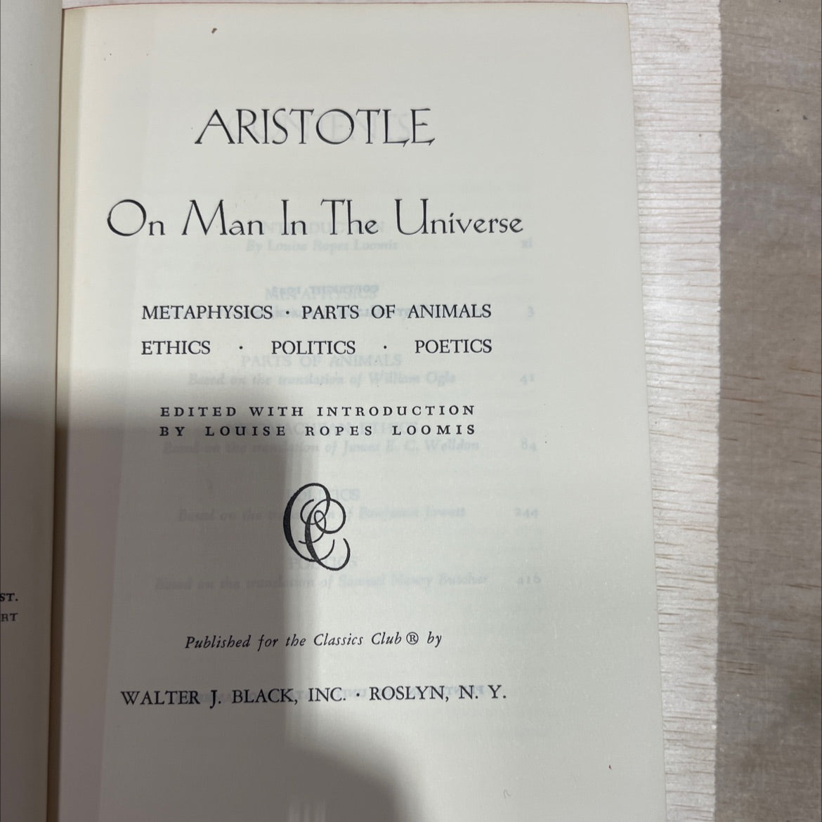 st. rt aristotle on man in the universe metaphysics parts of animals ethics based politics poetics book, by aristotle, image 2
