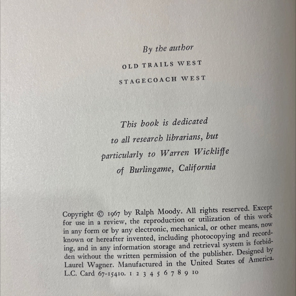 stagecoach west book, by Ralph Moody, 1967 Hardcover image 3
