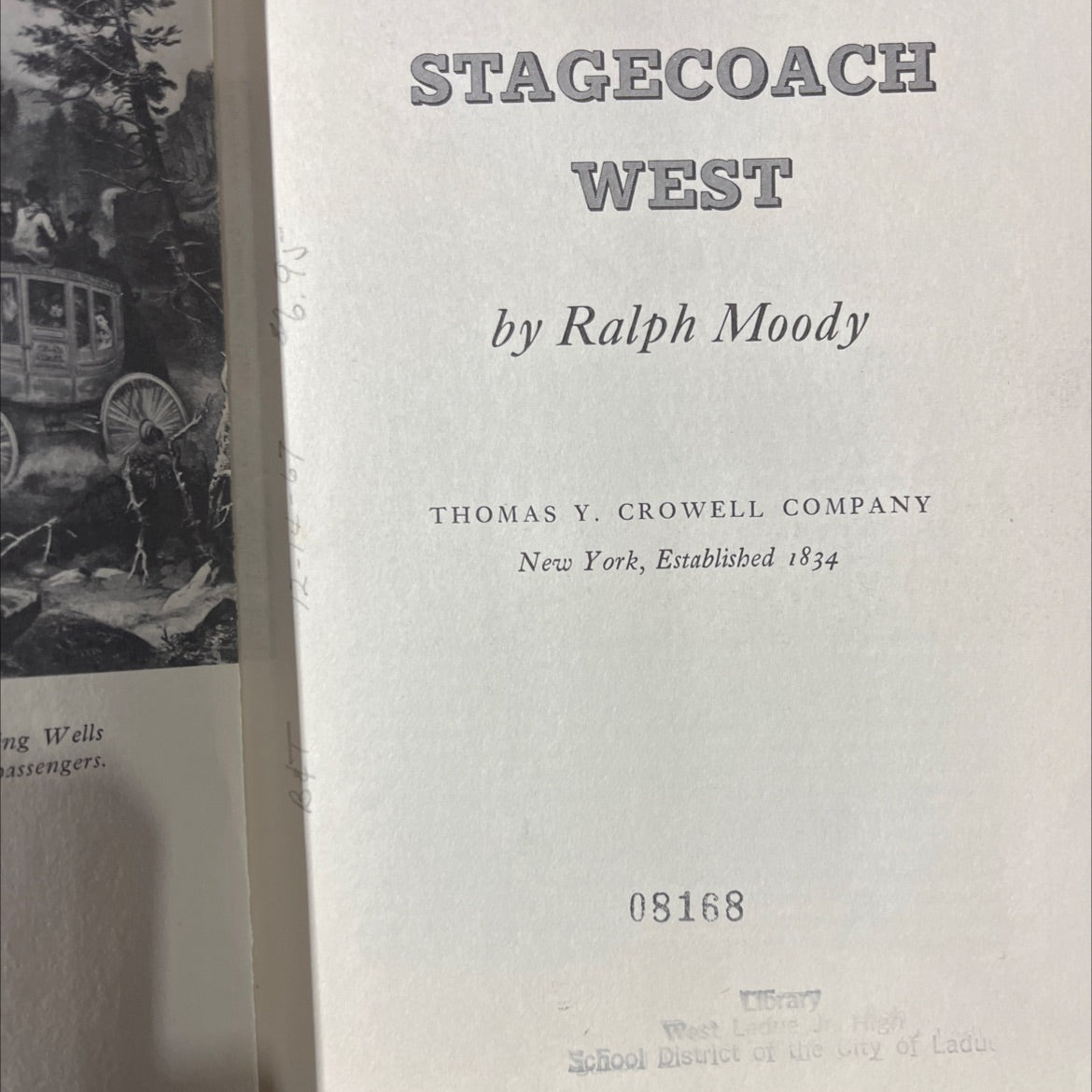 stagecoach west book, by Ralph Moody, 1967 Hardcover image 2