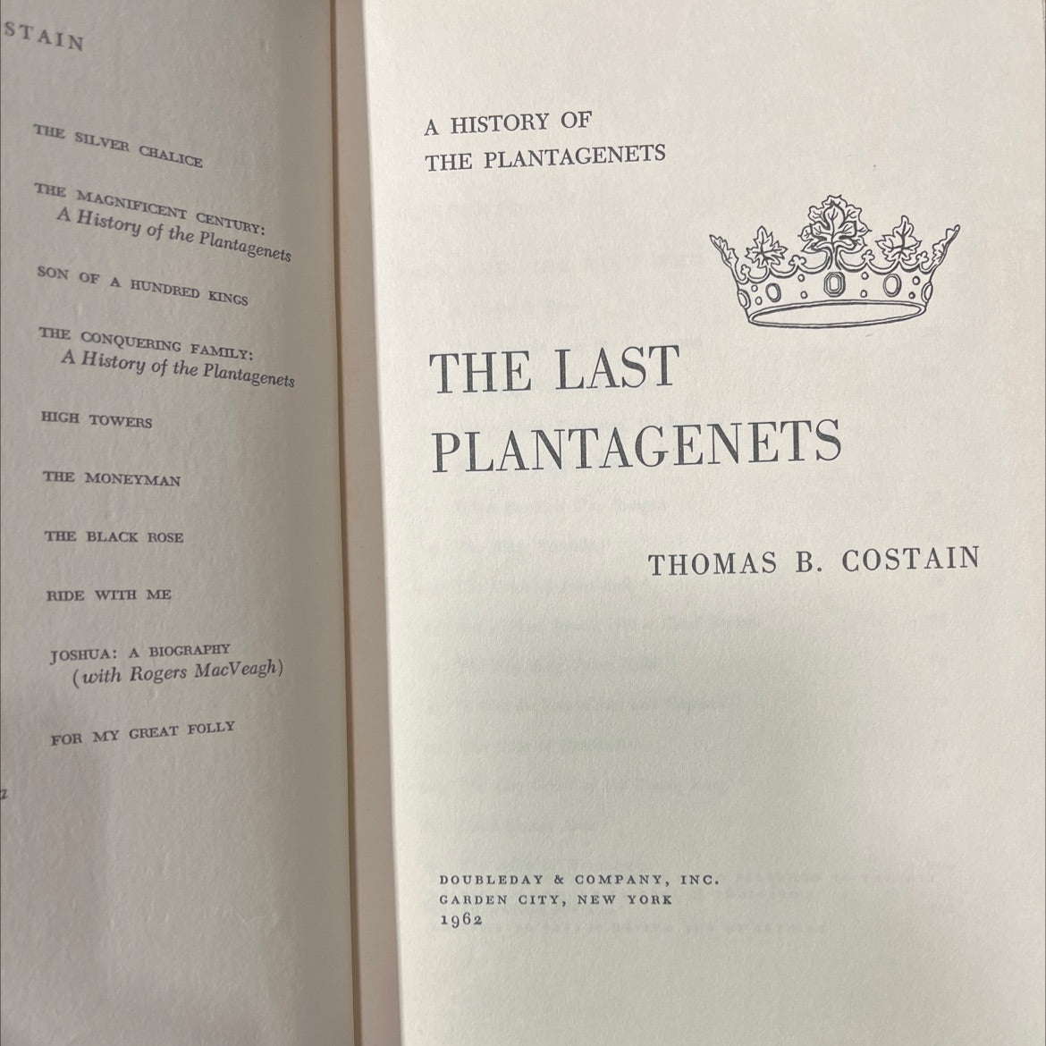 stain the silver chalice book, by thomas b. costain, 1962 Hardcover image 2