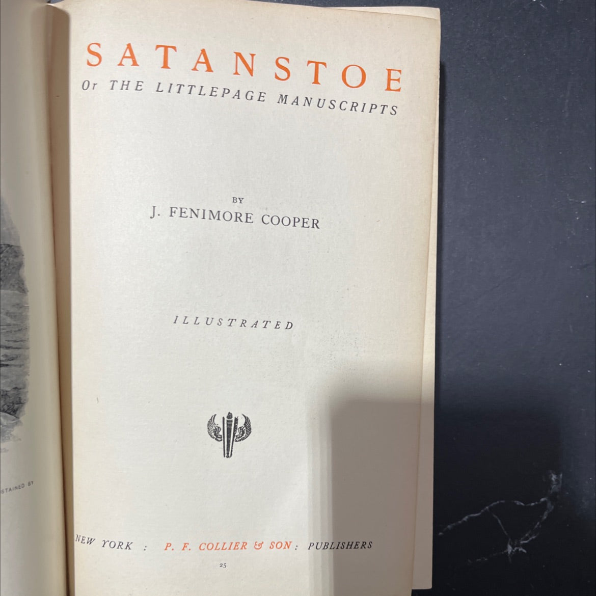 stained by satanstoe or the littlepage manuscripts book, by j. fenimore cooper, 1970 Hardcover image 2