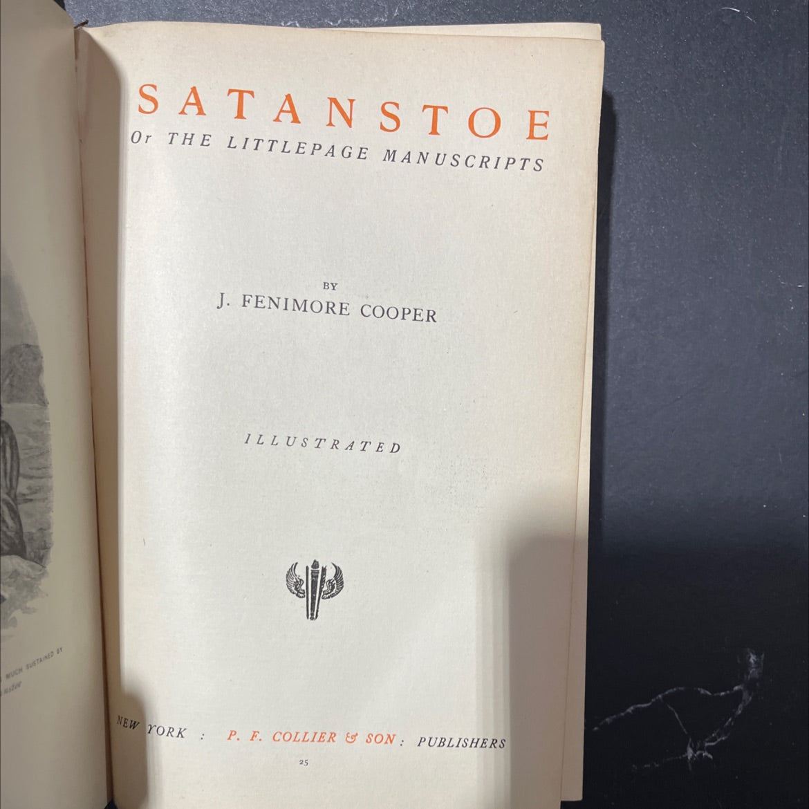 stained by satanstoe or the littlepage manuscripts book, by j. fenimore cooper, 1970 Hardcover image 3
