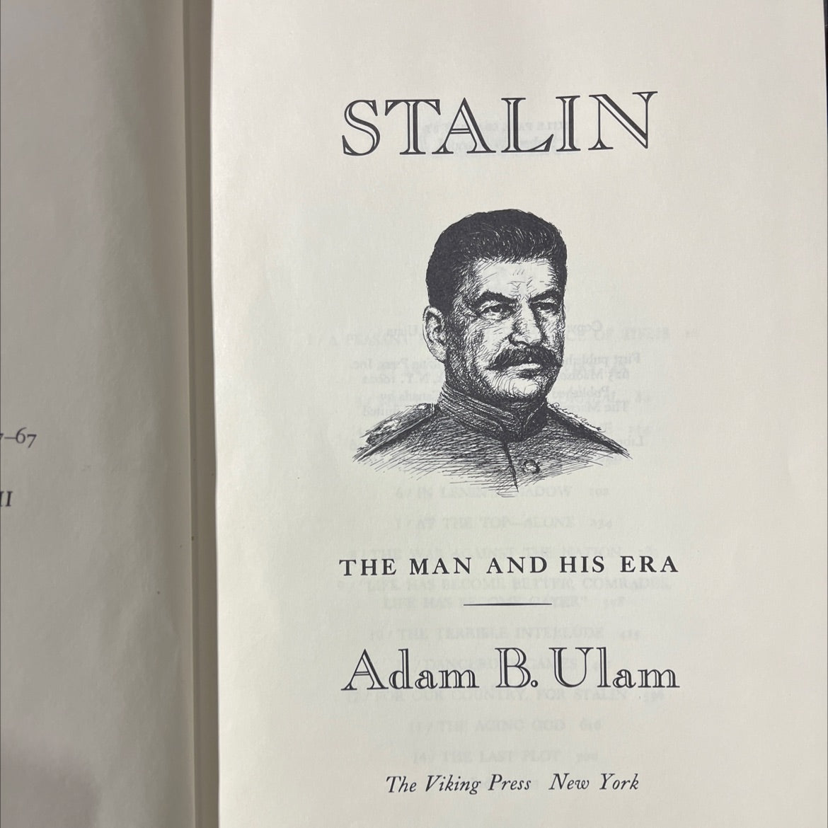 stalin book, by adam b. ulam, 1973 Hardcover image 2