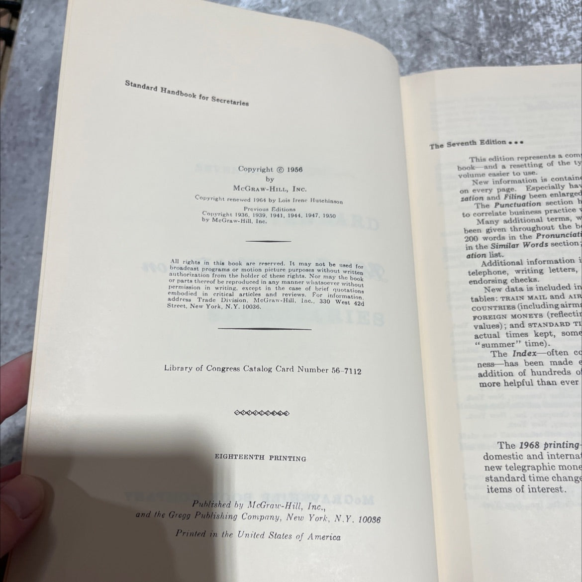 standard handbook for secretaries book, by lois irene hutchinson, 1968 Hardcover image 3