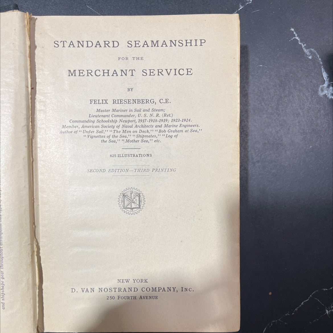 standard seamanship for the merchant service book, by felix riesenberg, 1936 Hardcover image 2