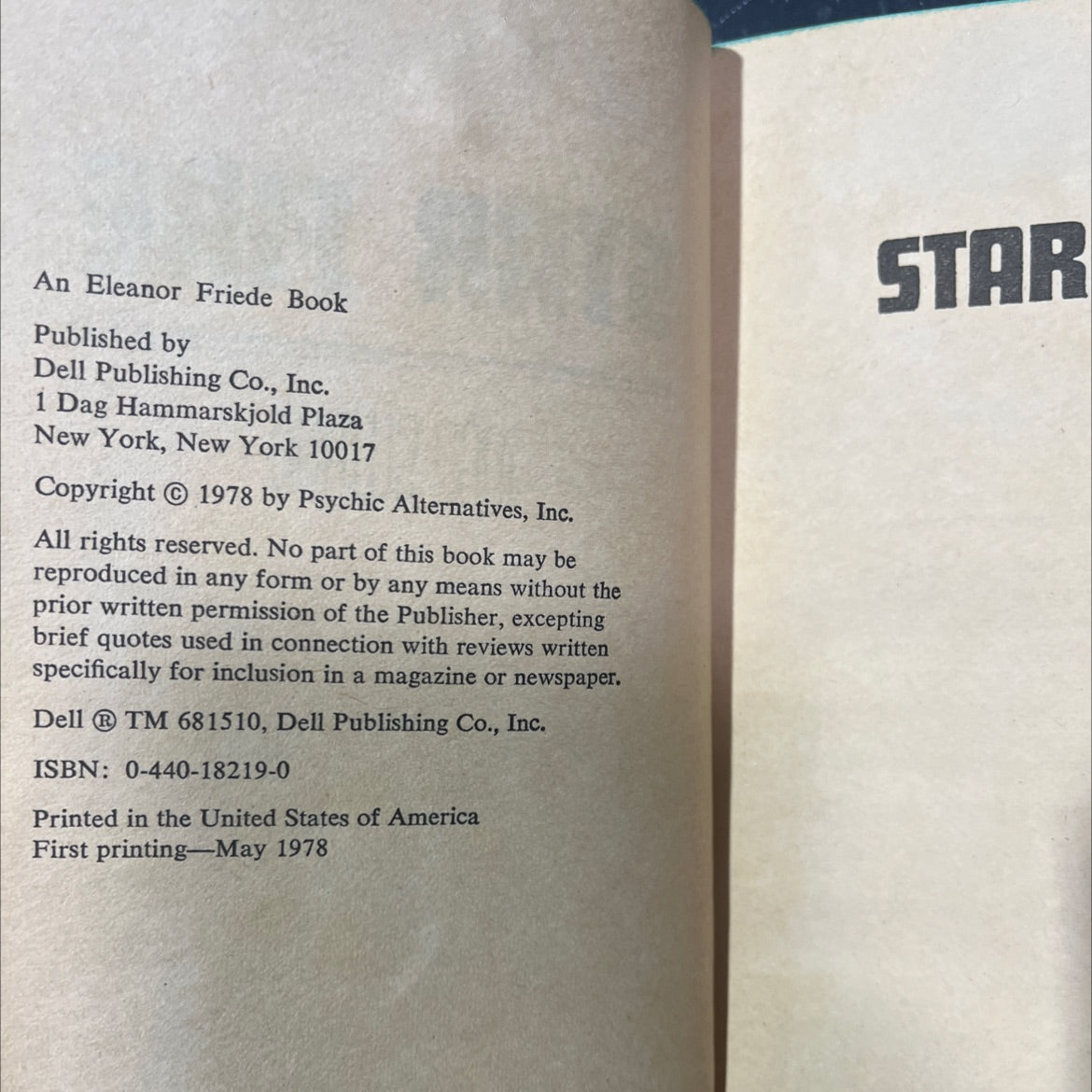 star fire book, by ingo swann, 1978 Paperback image 3
