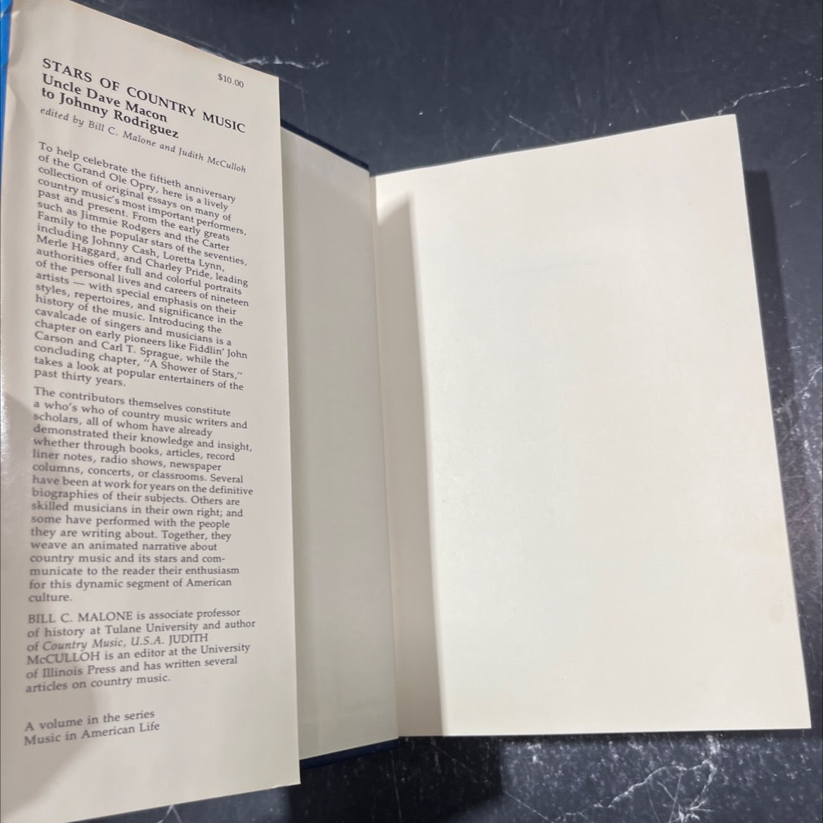 stars of country music uncle dave macon to johnny rodriguez book, by Bill C. Malone, Judith McCulloh, 1975 Hardcover image 4