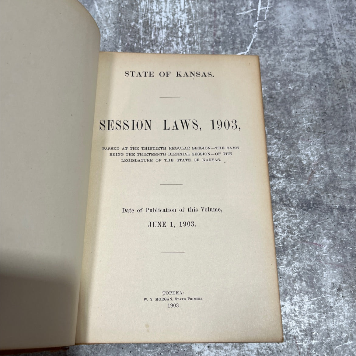 state of kansas. session laws, 1903, passed at the thirtieth regular session-the same being the thirteenth biennial image 2