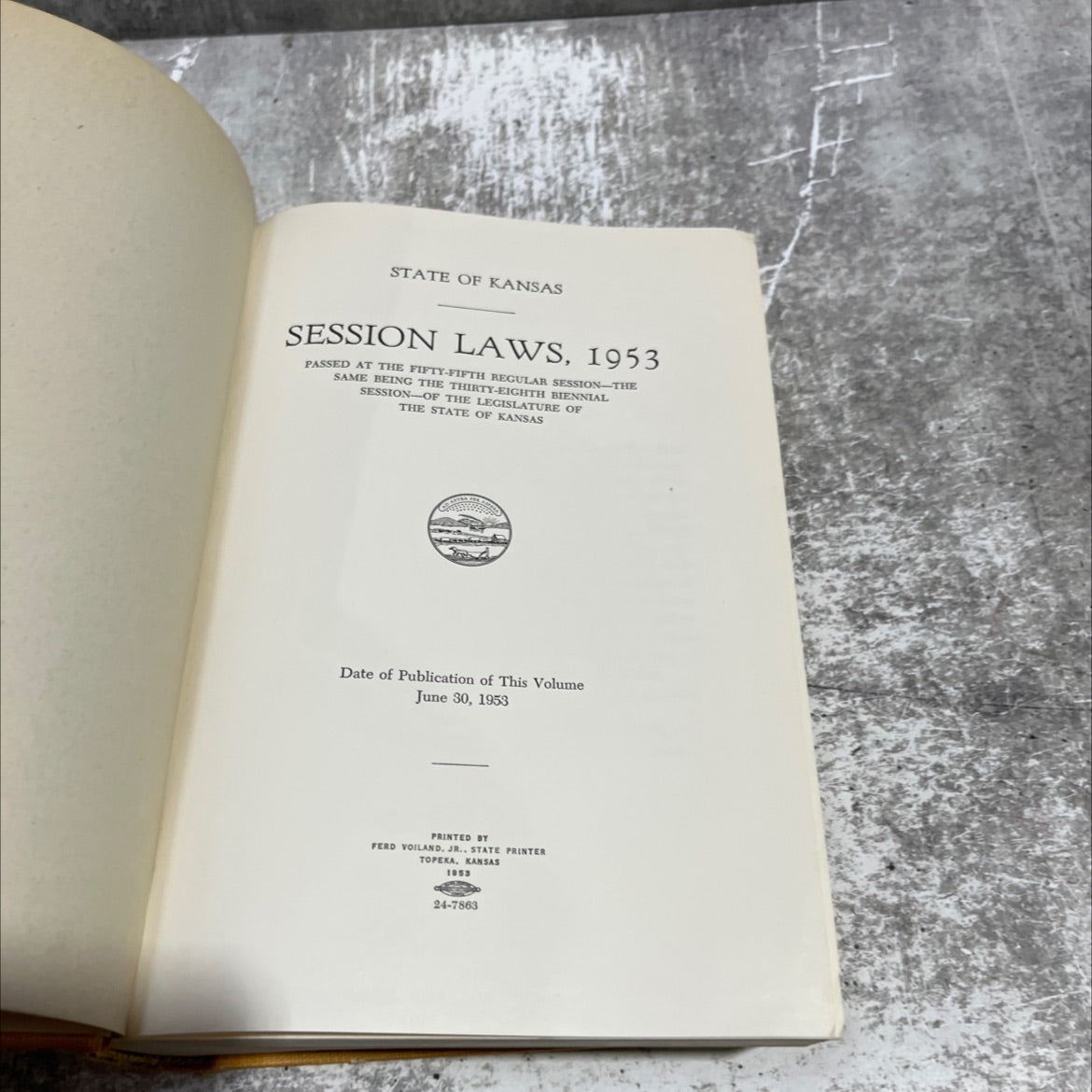 state of kansas session laws, 1953 passed at the fifty-fifth regular session-the same being the thirty-eighth biennial image 2