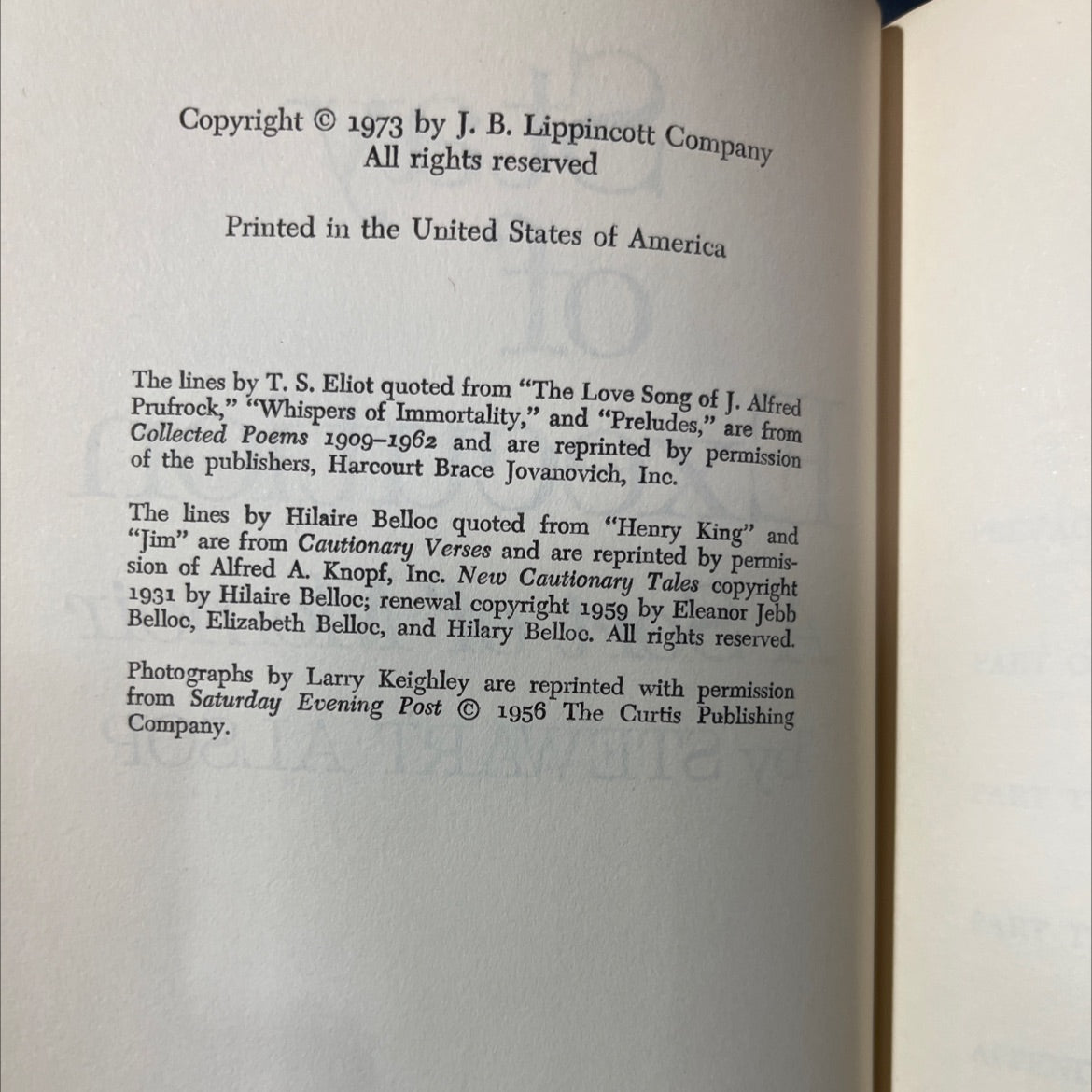 stay of execution a sort of memoir book, by stewart alsop, 1973 Hardcover image 3