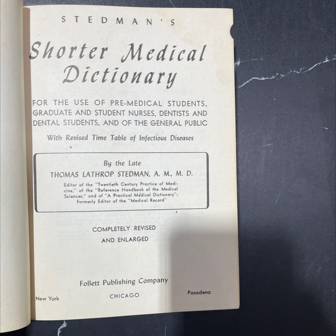 stedman's shorter medical dictionary for the use of pre-medical students, graduate and student nurses, dentists and image 2